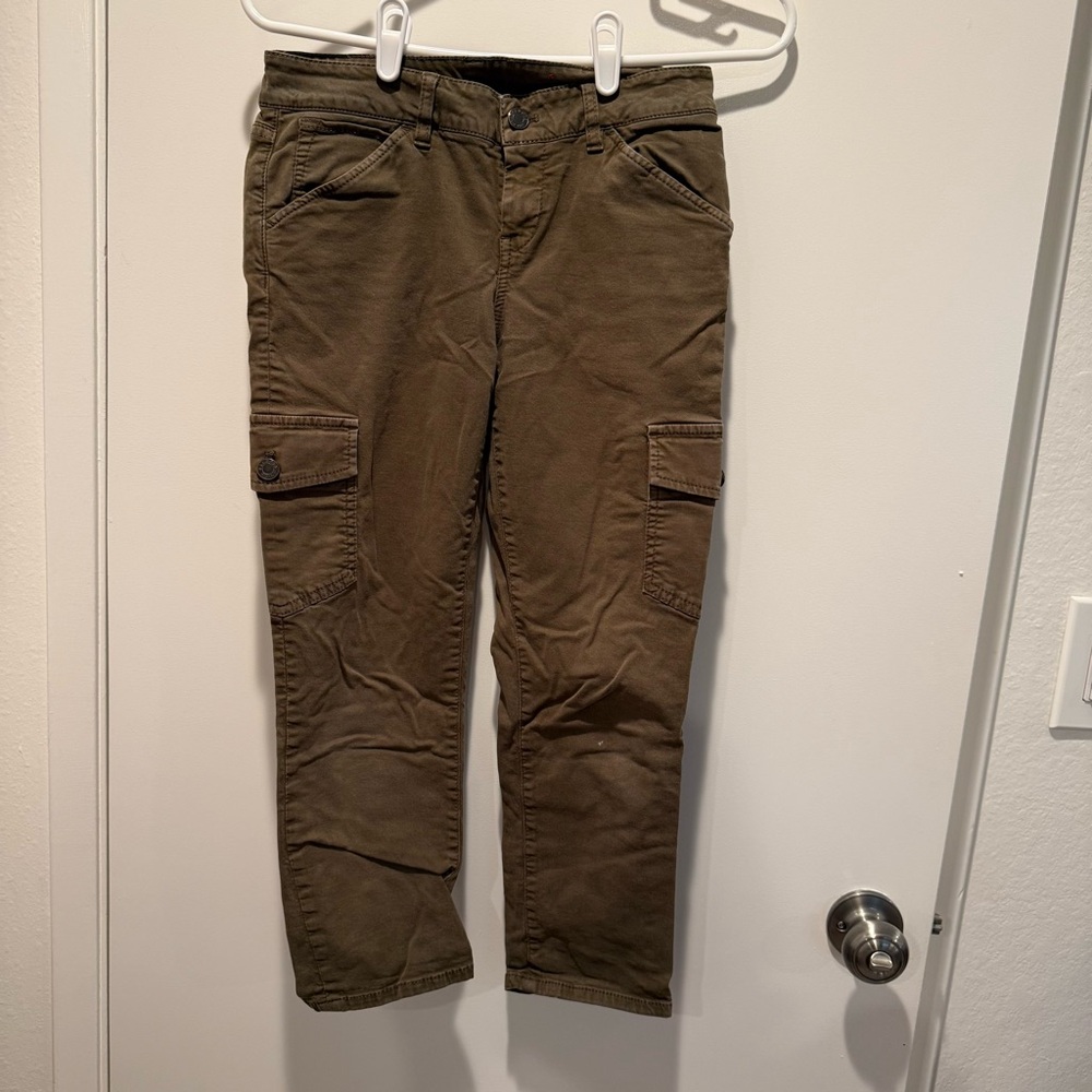 Talbots Olive Green Utility Button Detail Pants